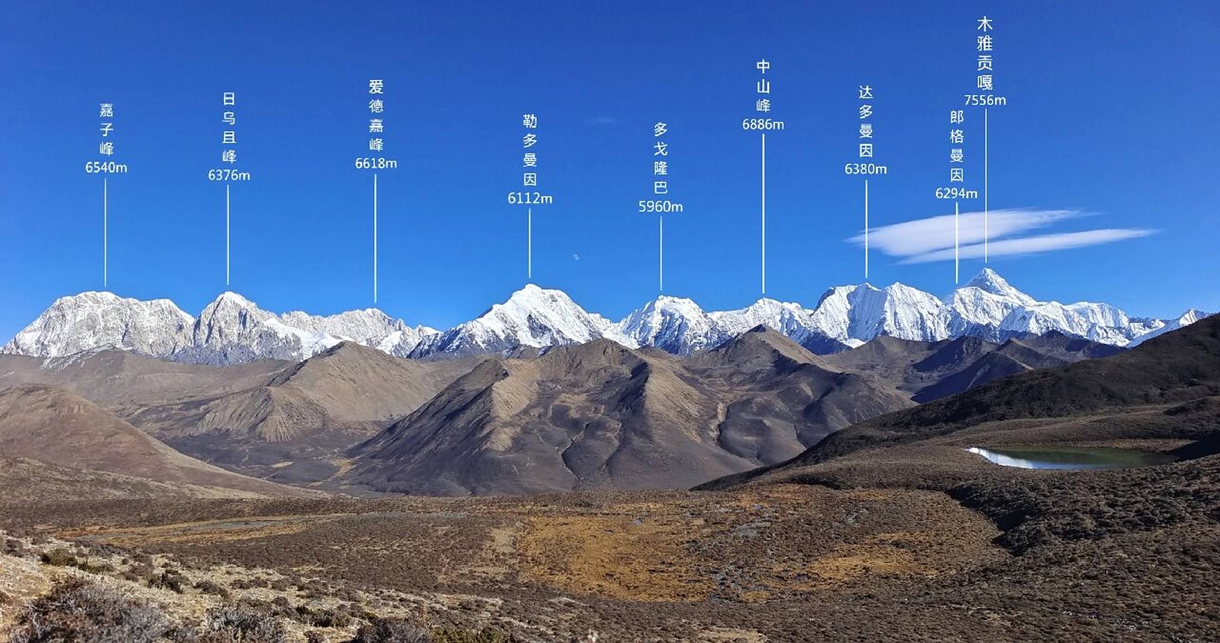 木雅措:比冷嘎措更小众的贡嘎日落观景台 9015海拔7556米的贡嘎山