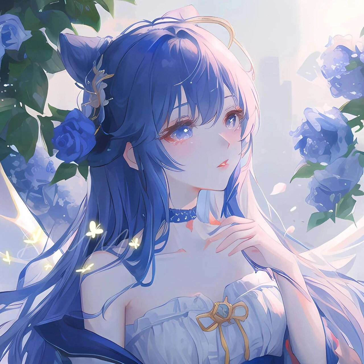 又美又飒的蓝玫瑰97二次元壁纸头像分享 欢迎留言