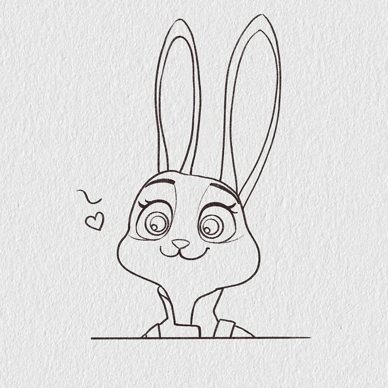 兔子警官 朱迪简笔画