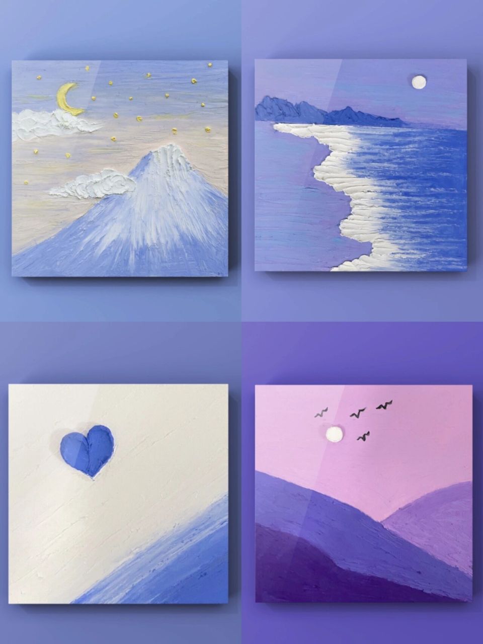 油画棒|近期同色系风景画(快来pink趴) 紫色真的