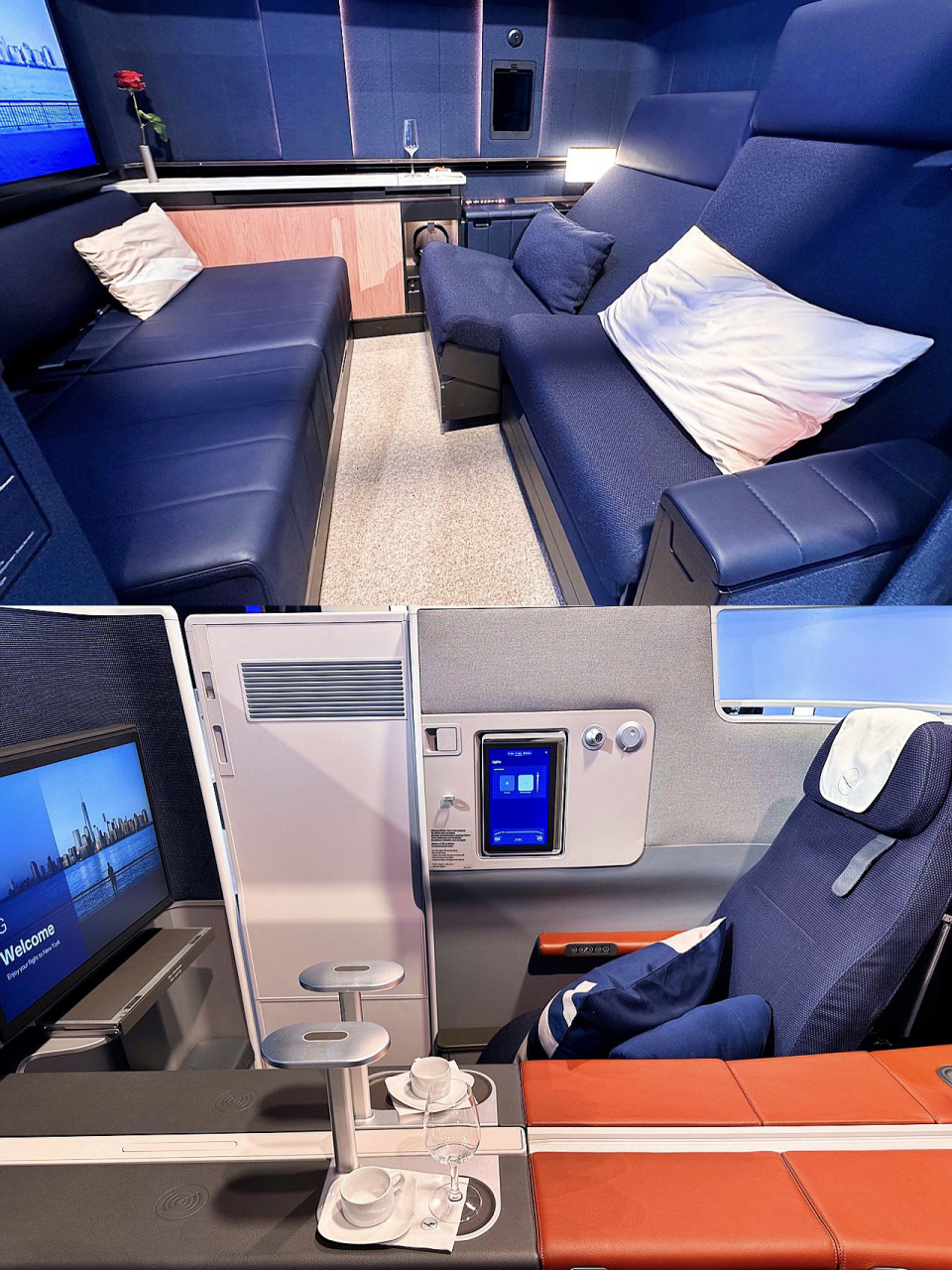 汉莎航空lufthansa商务舱头等舱suite plus 7615汉莎航空在近日