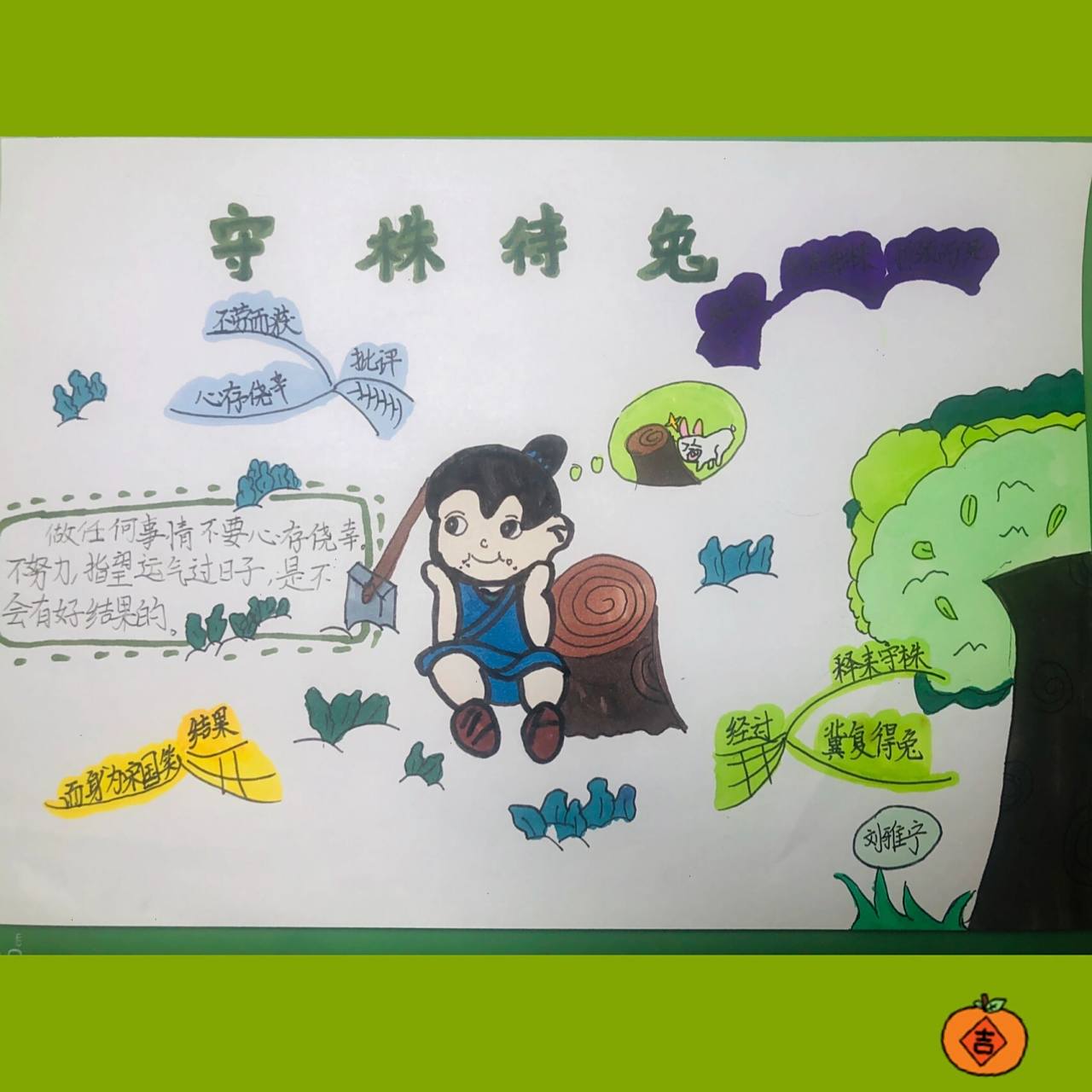 寓言故事守株待兔思维导图 95存在过的痕迹92