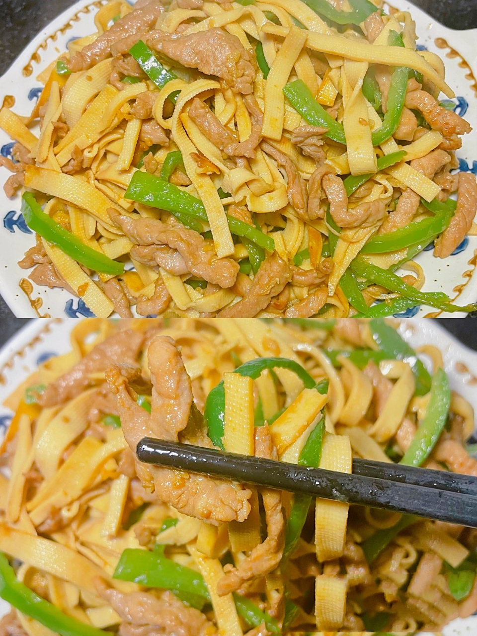 今日菜谱:千张青椒肉丝9315---------- 999969