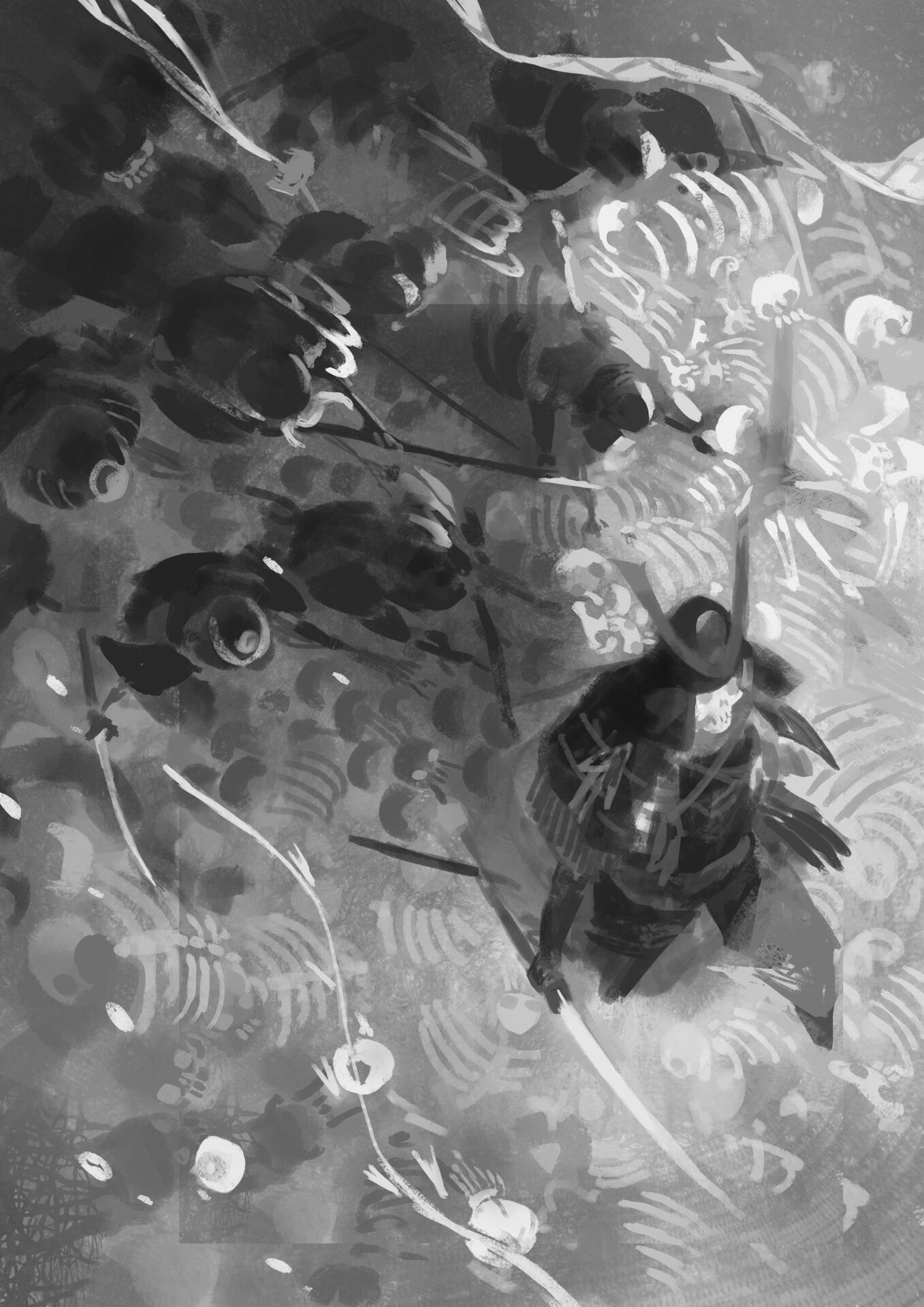 给百闻牌画的荒骷髅