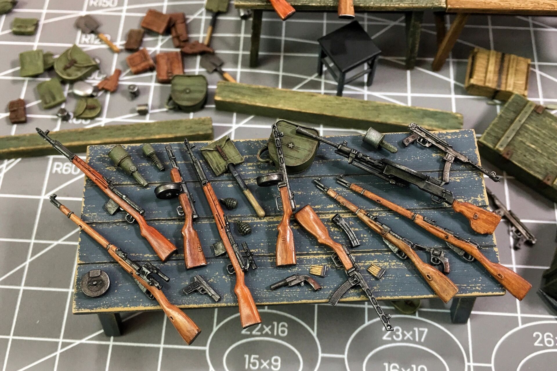 二战苏联单兵武器枪械装备 模型制作涂装 亲爱的达瓦里氏,你的装备到