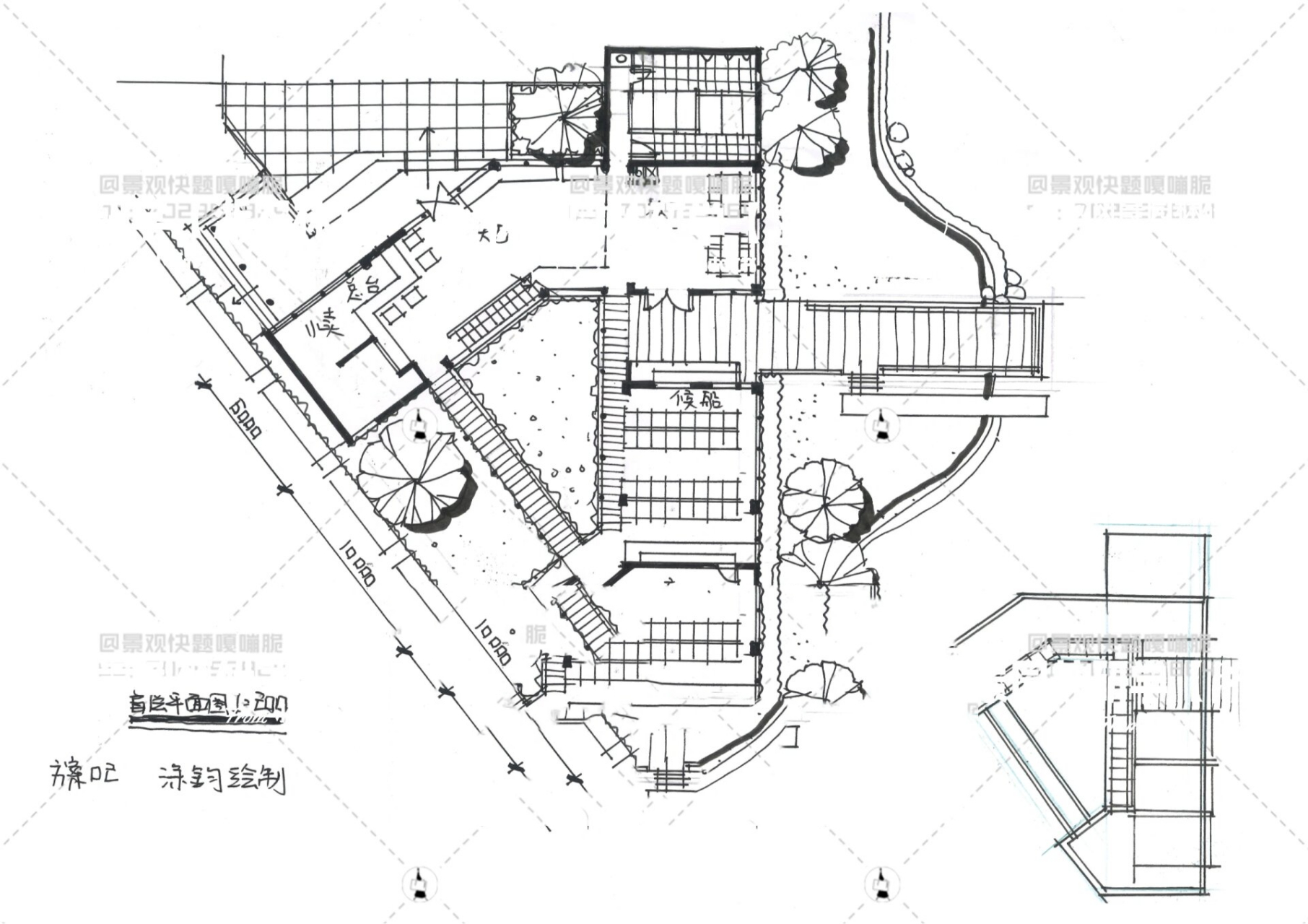 【园林建筑2小时复试——游船码头设计】 涂老师新方案首发!