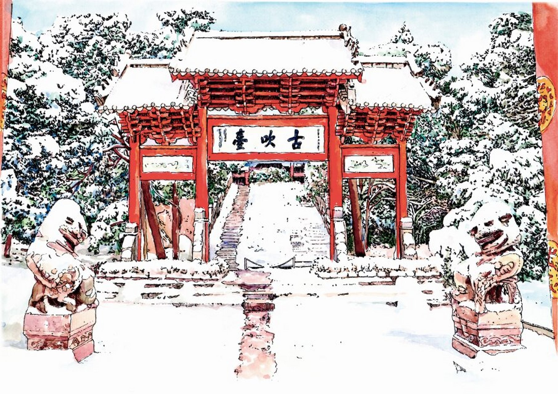 水彩手绘 | 水彩笔下不一样的八朝古都 开封古称汴梁,大梁,汴州,东京