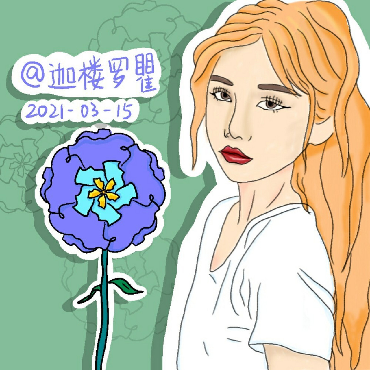 平板繪畫‖medibang,頭像 第三期頭像的最後一個了,大致描了下輪廓