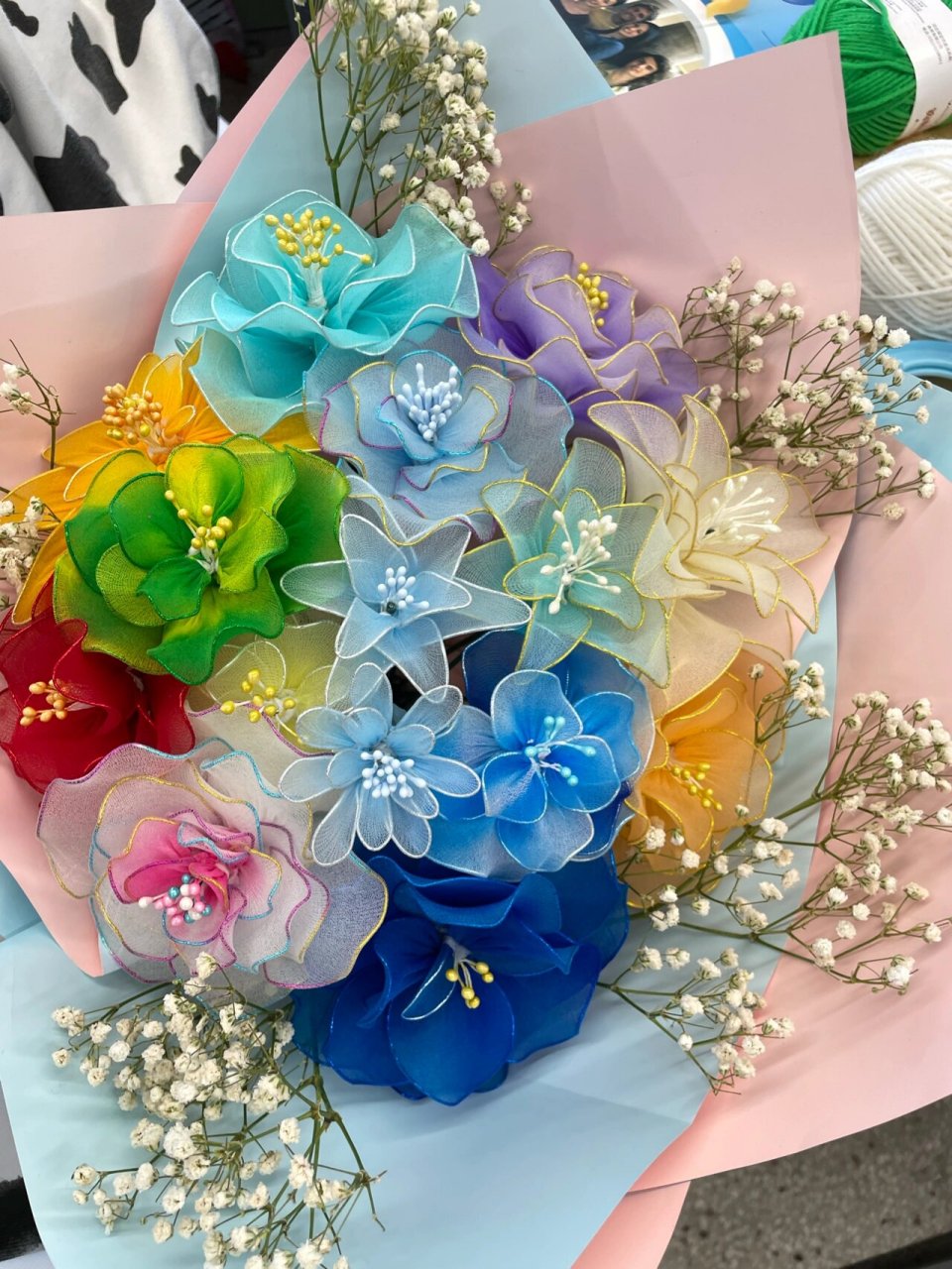 超级仙的纯手工丝网花 制作教程玫瑰手捧花 绝绝子优秀作业分享