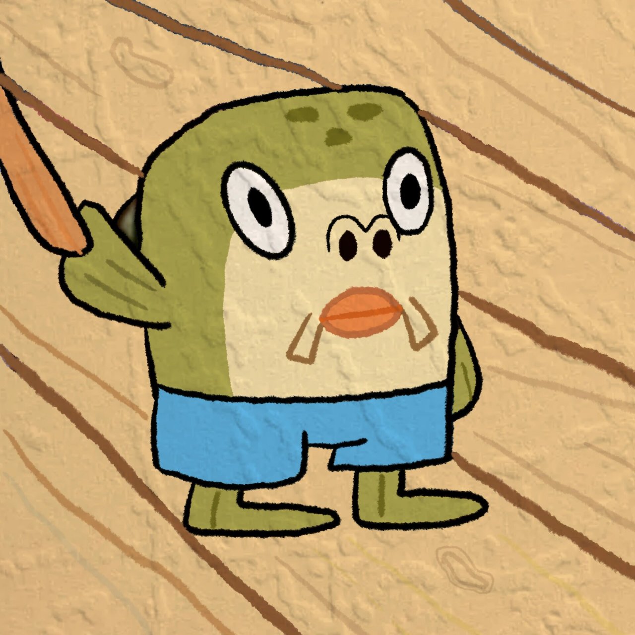 海绵宝宝说它们是核污染地区的可怜鱼0101 画了比奇堡的可爱路