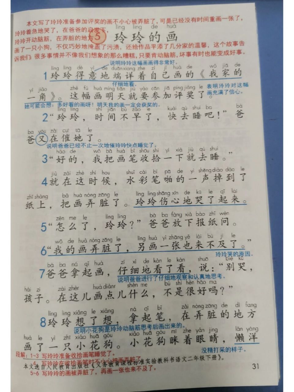 二年级语文上册《玲玲的画》笔记 附练习 二年级语文上册《玲玲的画》