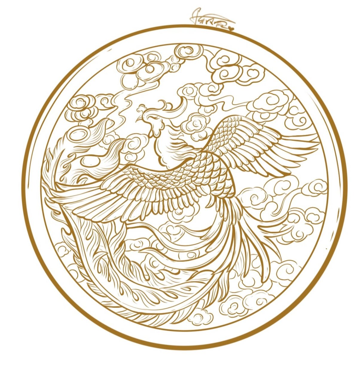 凤鸟纹样设计图片