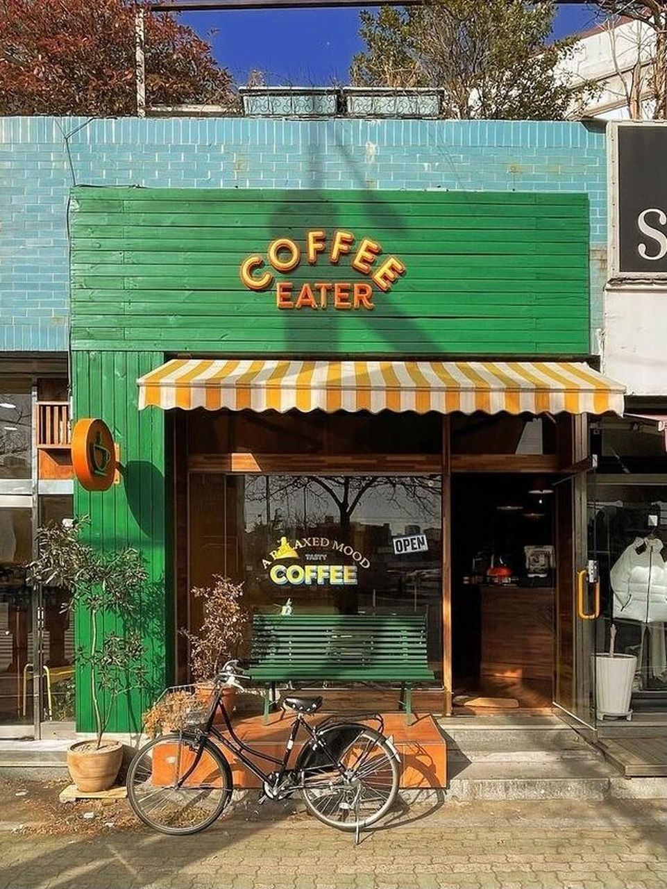 店铺装修/门头设计05绿色搭配橙色