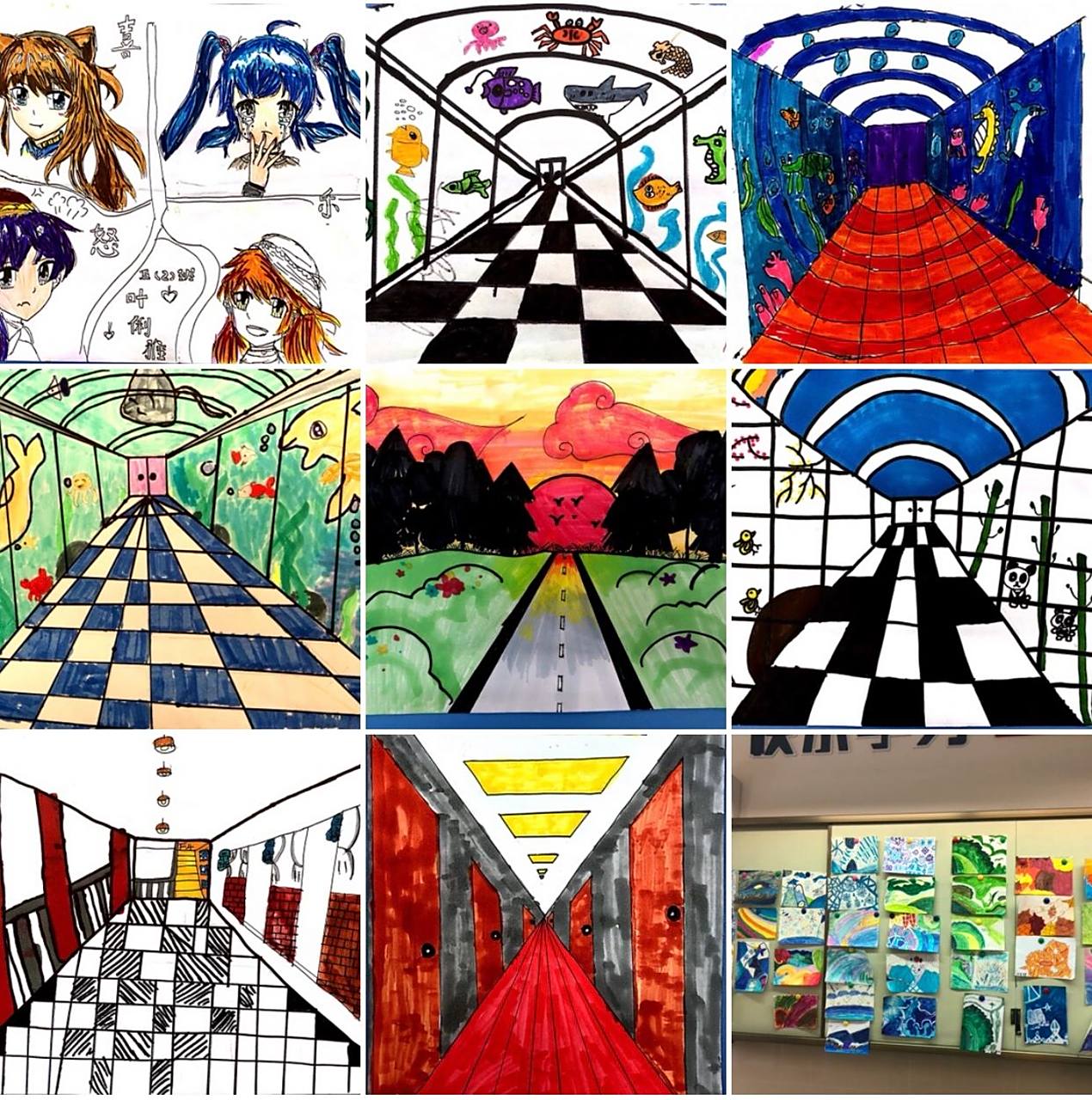 岭南版小学美术五年级下册《画出立体感,空间感》学生优秀作品分享