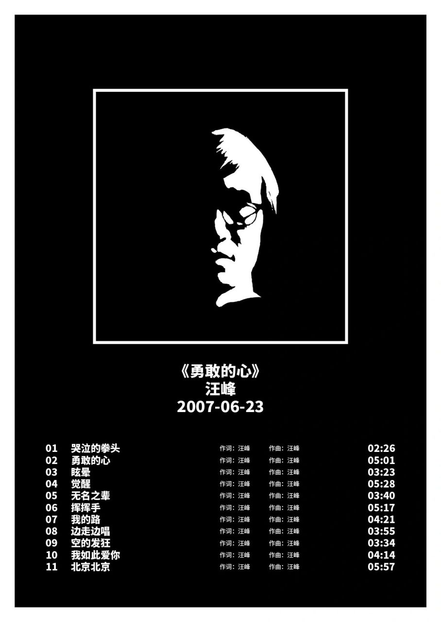93   汪峰《勇敢的心》 95   发行日期:2007-06-23