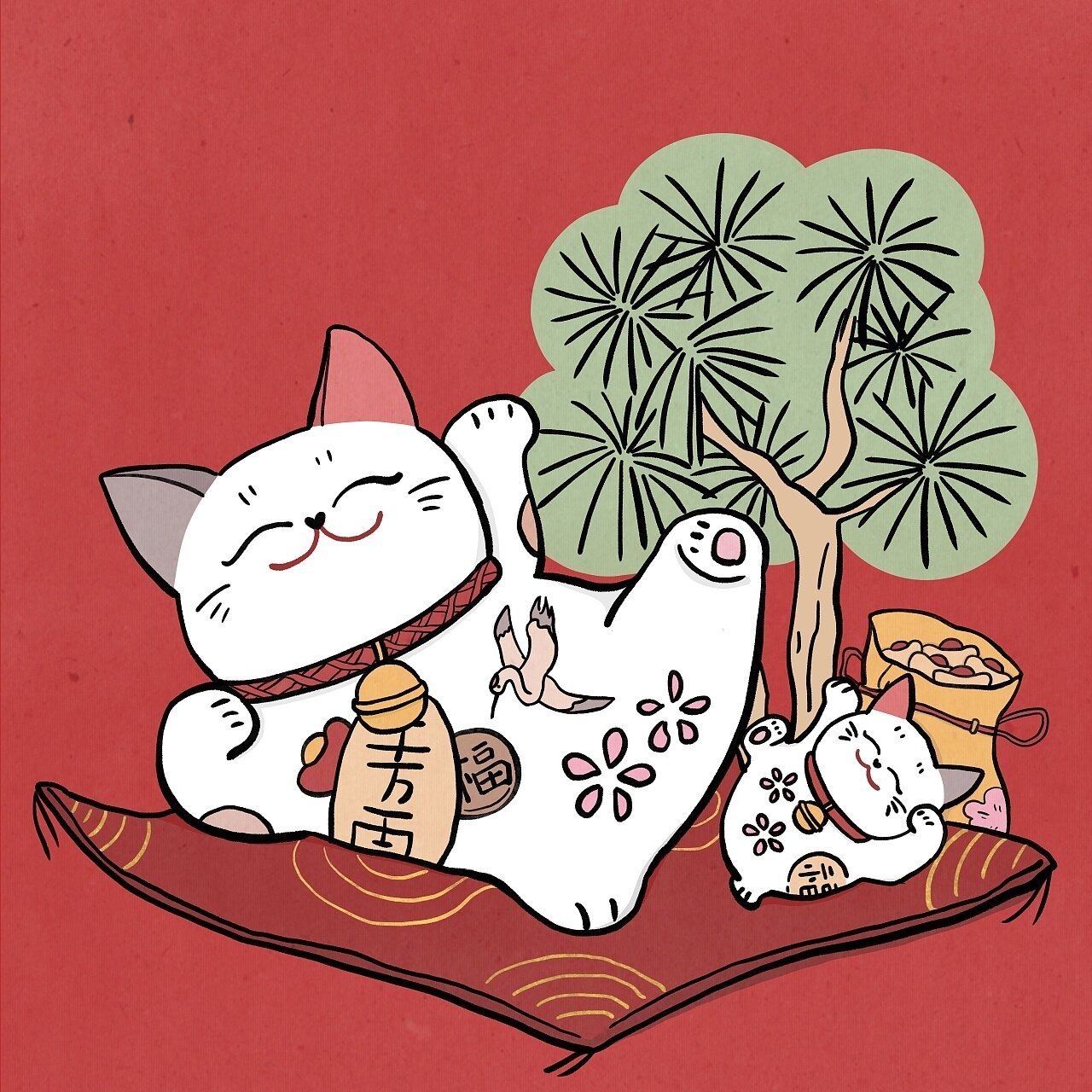 招财猫头像 招财猫笑哈哈,好运连连到我家❤️ 愿你事业有成,财源