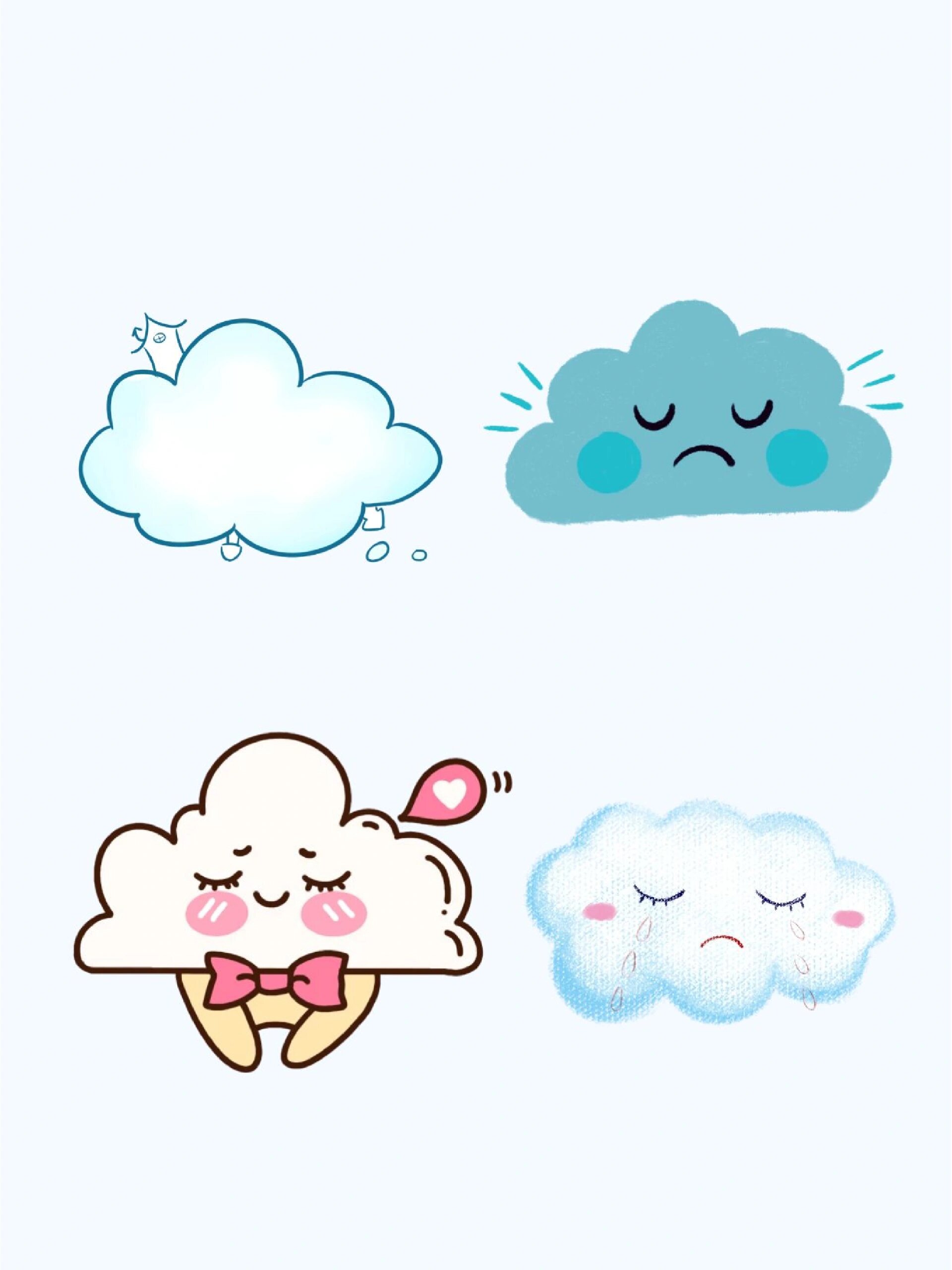 免抠素材|卡通天气贴纸素材|png免抠