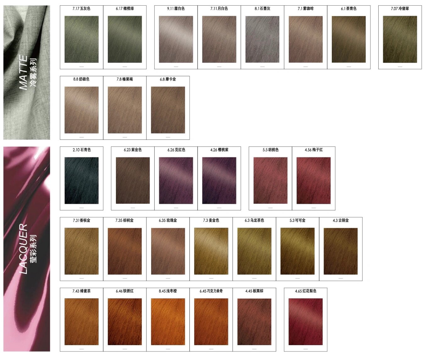 欧莱雅pro美丝雅染膏色板 欧莱雅pro美丝雅染膏色板