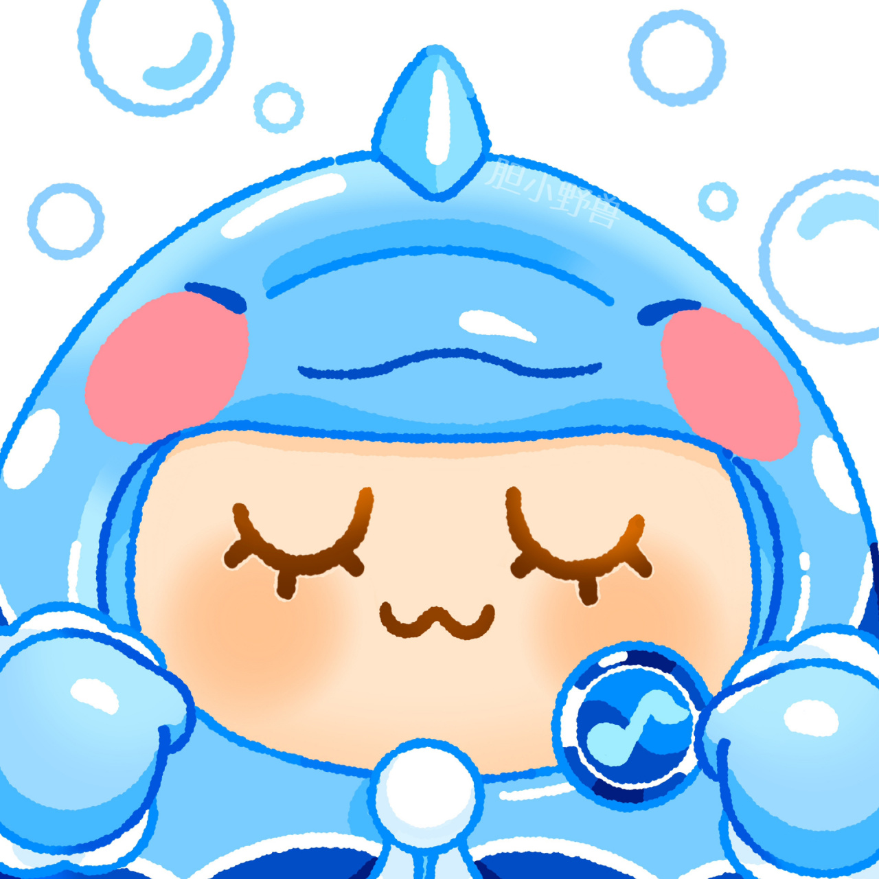蛋仔头像|蓝海豚冰冰 超可爱的小蓝皮