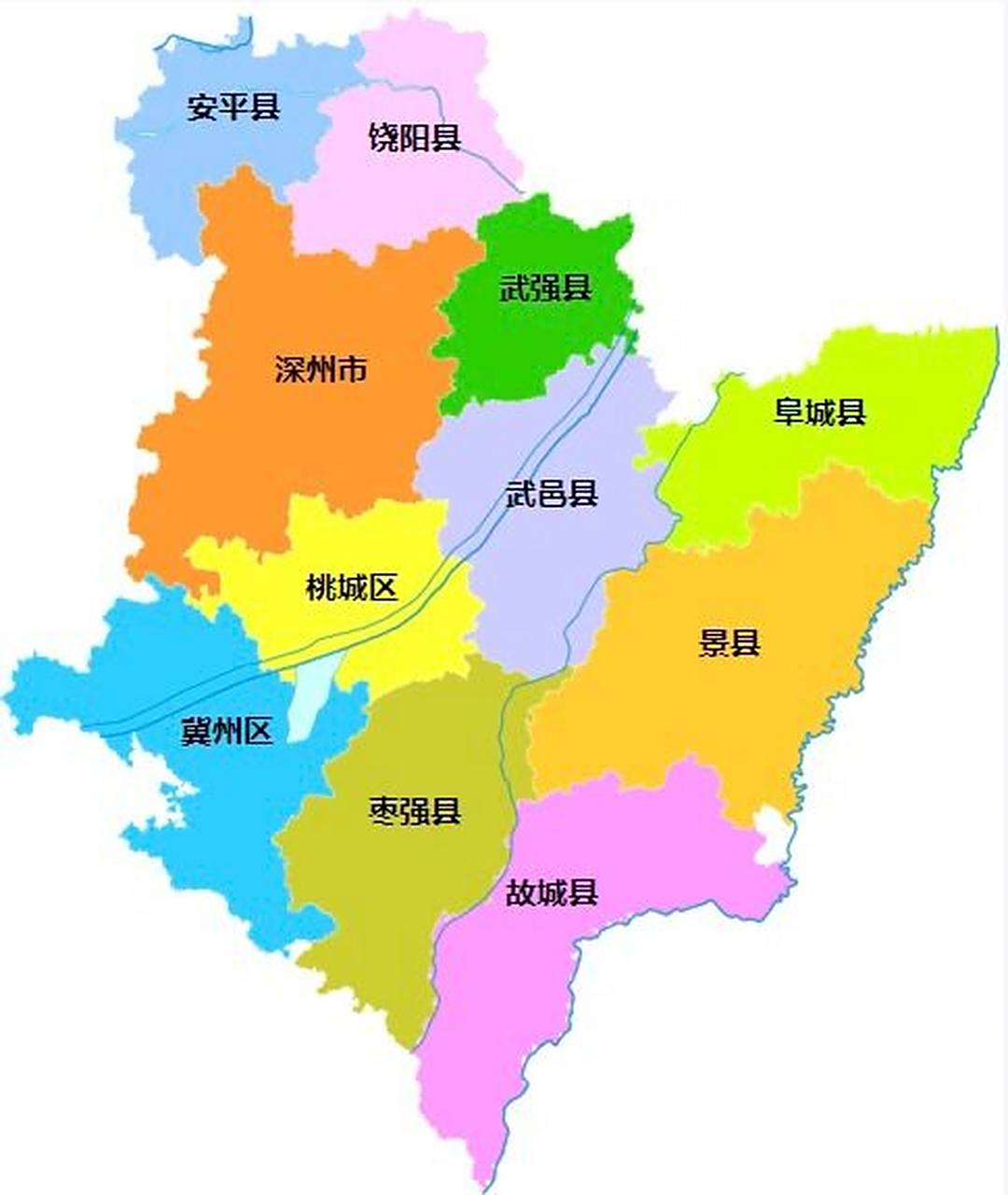 衡水行政区划 衡水市,河北省辖地级市,总面积为8836平方公里,常住人口