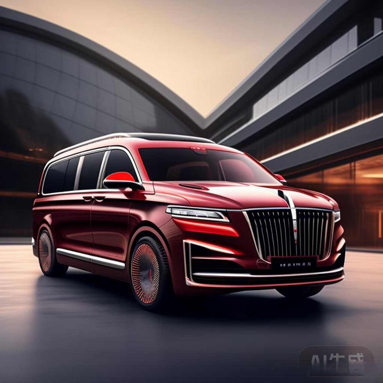 车红旗汽车mpv商务车汽车设计