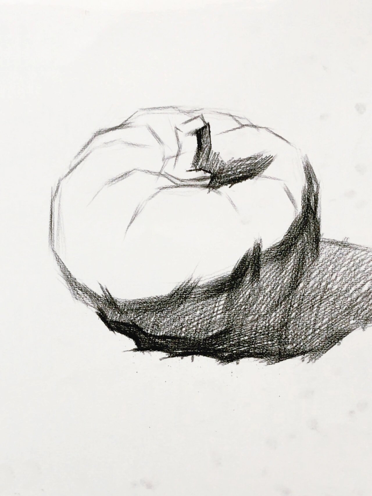 素描步骤图|初学美术生素描南瓜教程99