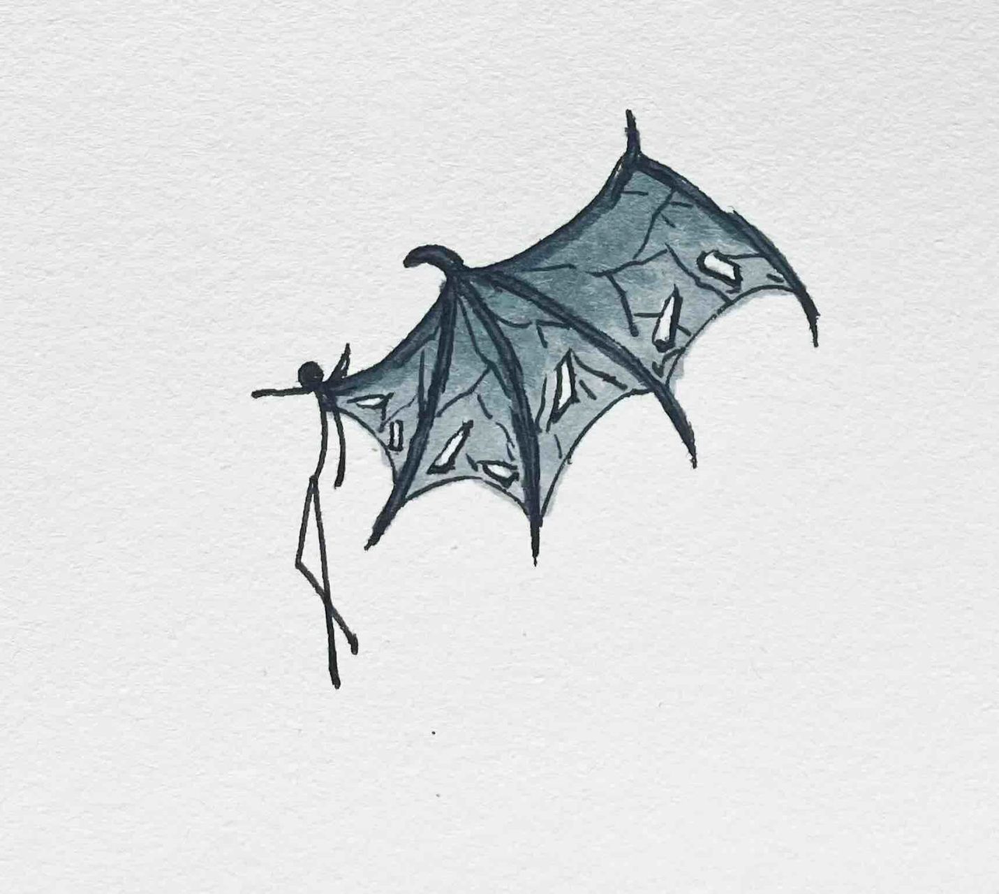 火柴人翅膀绘画(恶魔之翼)