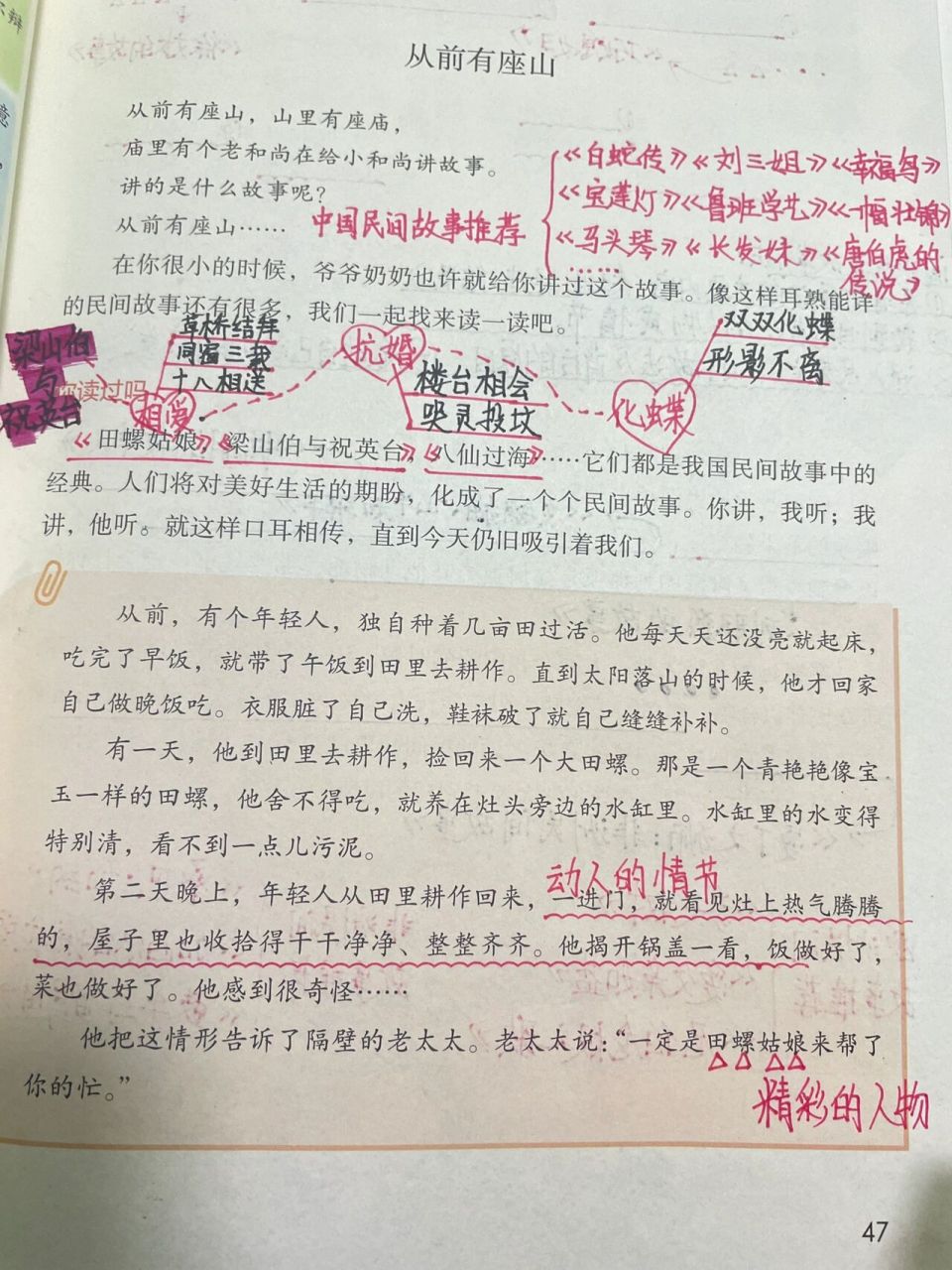 五上 快乐读书吧 从前有座山 课堂笔记 读书吧～至少身体和大脑一个在