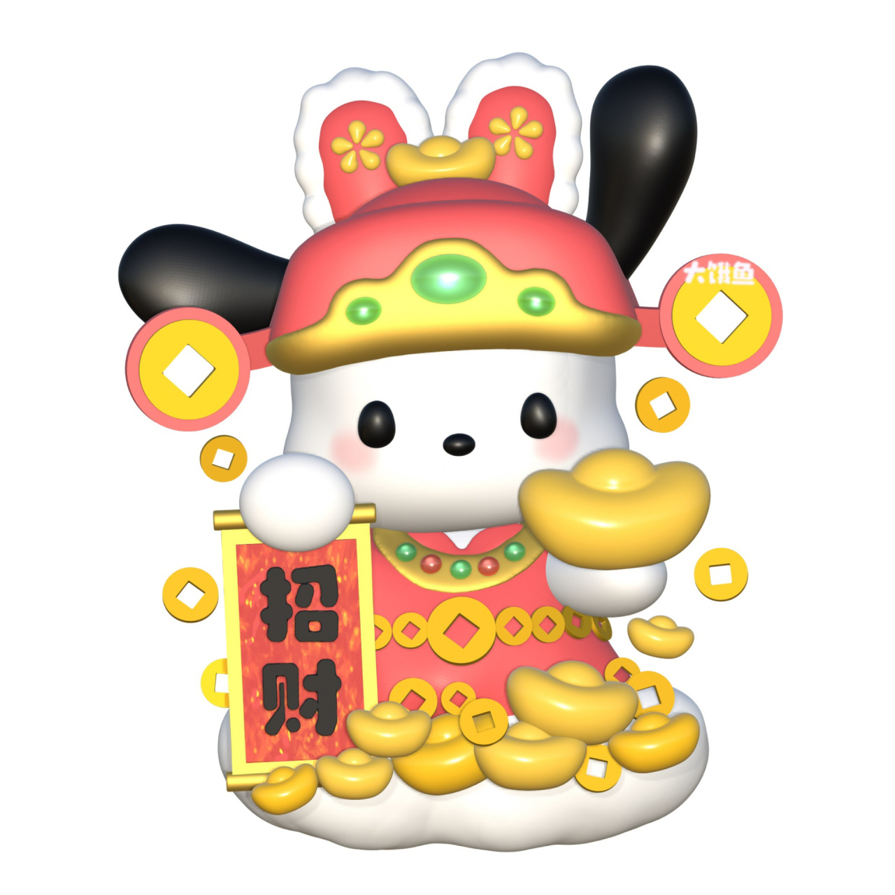 财神到啦 据说用发财修勾头像的人必发财 正月初五接财神 年年富足事