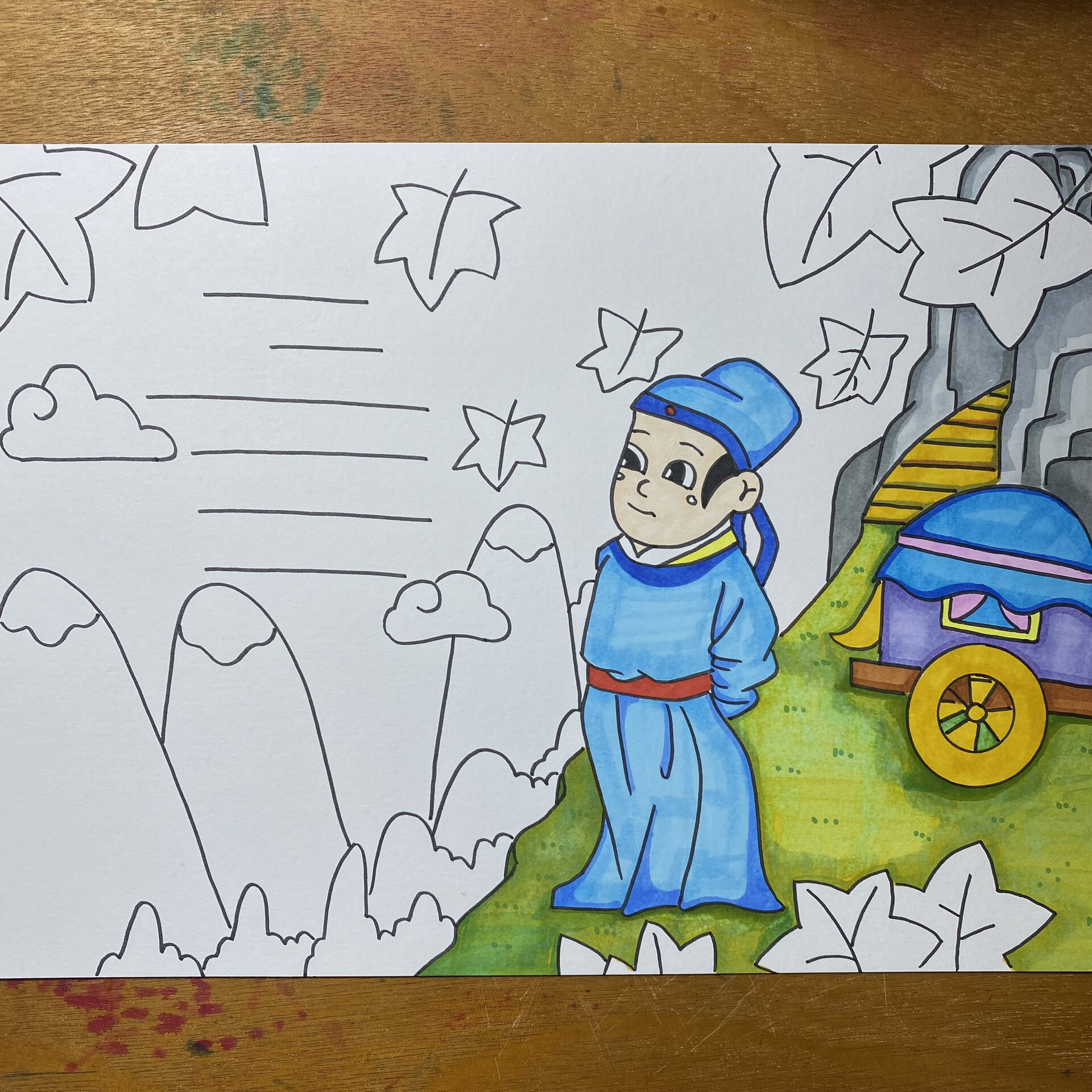 古诗手抄报系列|山行