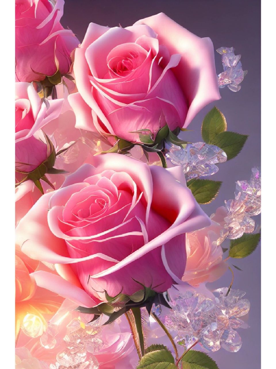 粉色玫瑰花 粉色玫瑰花的花语是初恋,爱的宣言.