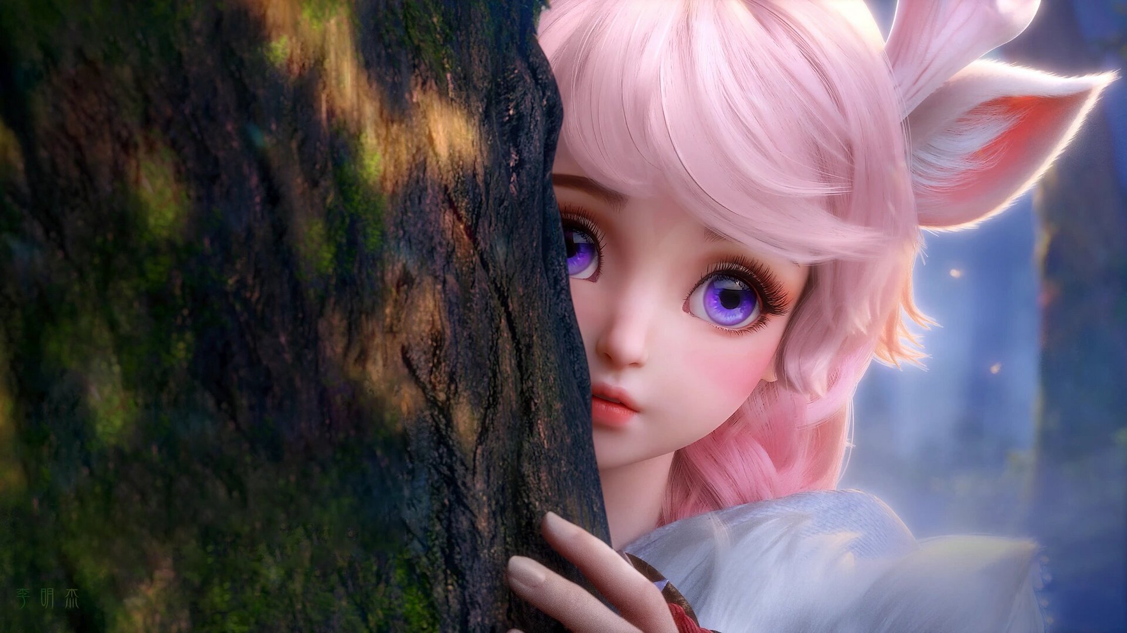 树林是红色,小山是绿色,你猜小鹿是什么颜色?