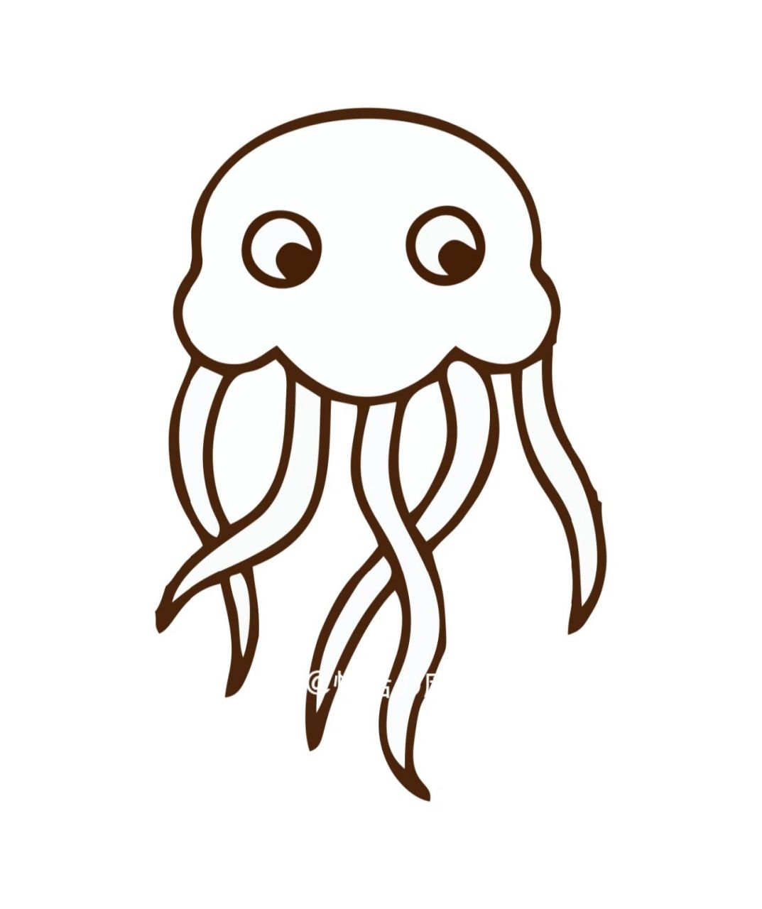 简笔画| 海洋生物可打印涂色 都是平时小孩子练绘画涂色的海洋生物