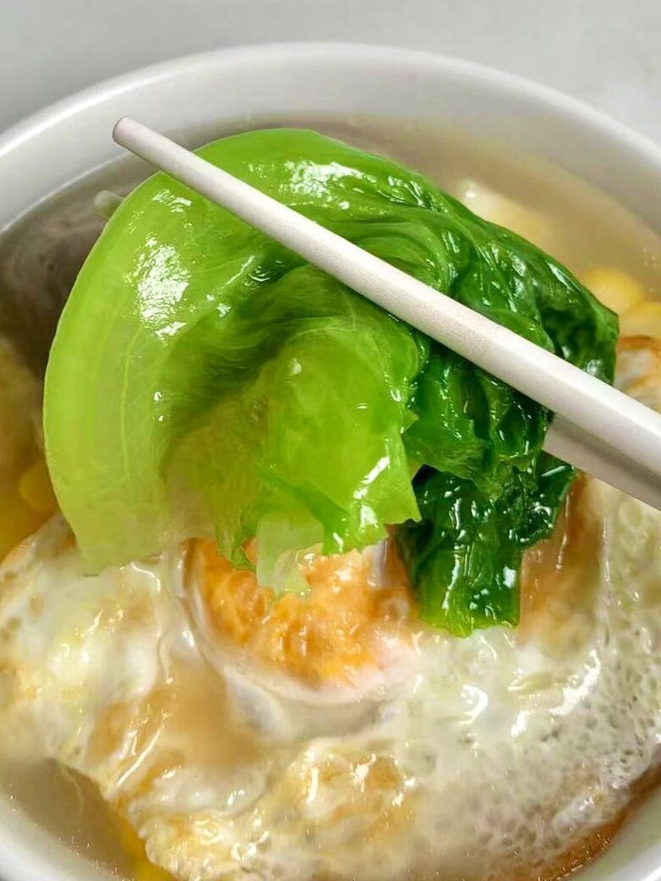 分享巨掉秤的玉米生菜鸡蛋汤!鸡蛋煮汤好鲜美!