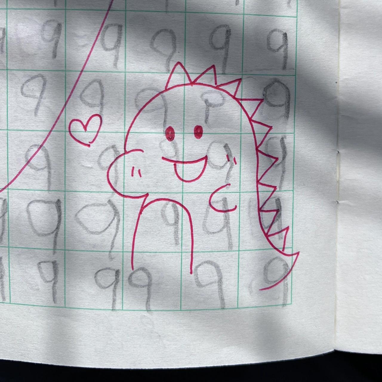 幼儿园批改作业简笔画