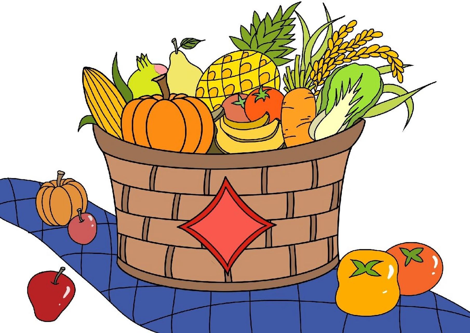 儿童画/《丰收的秋天》/儿童创意美术 画种:儿童画 年龄:5~9岁儿童