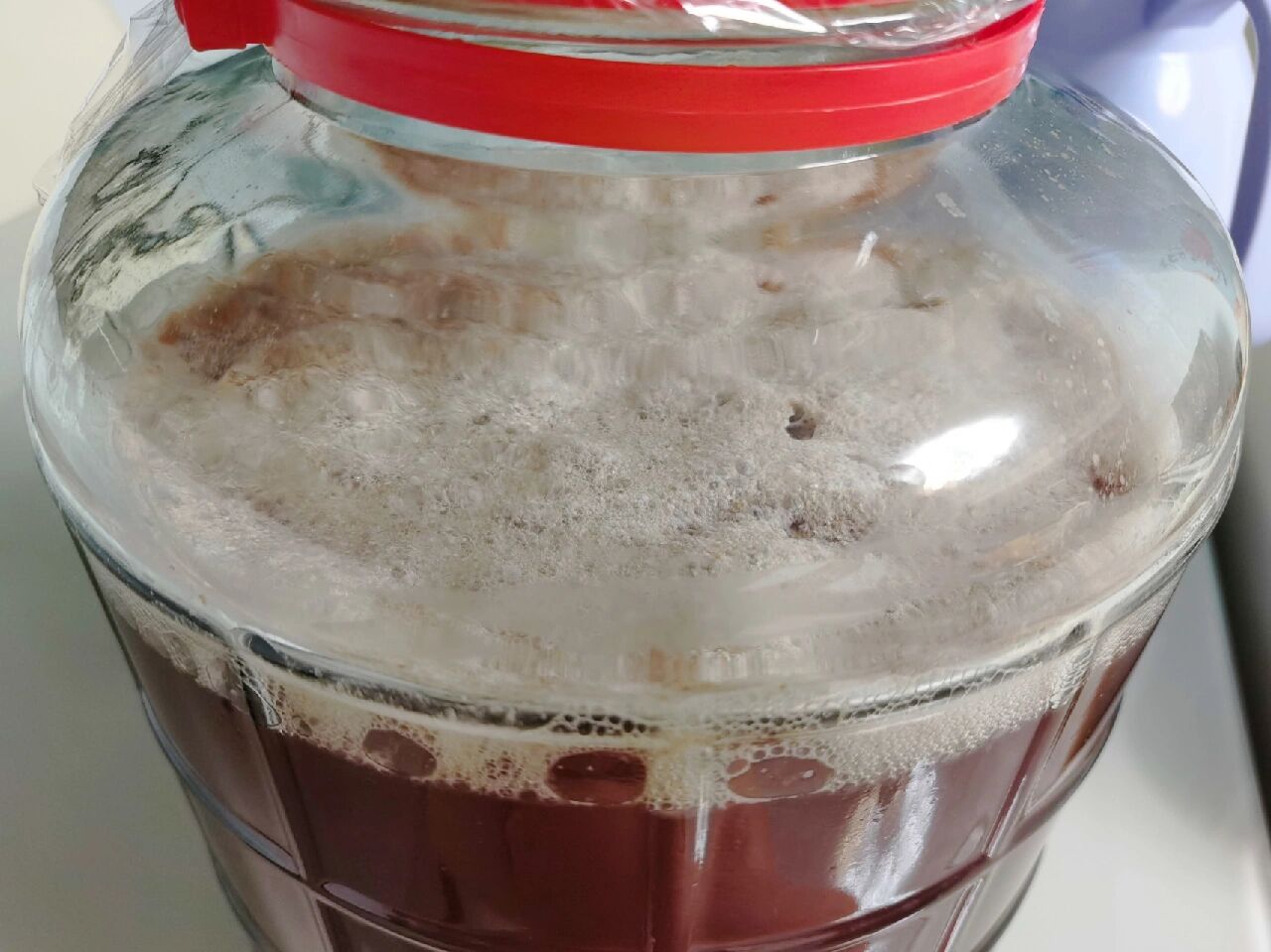 想问一下,自酿葡萄酒二次发酵变这样,是不是坏了