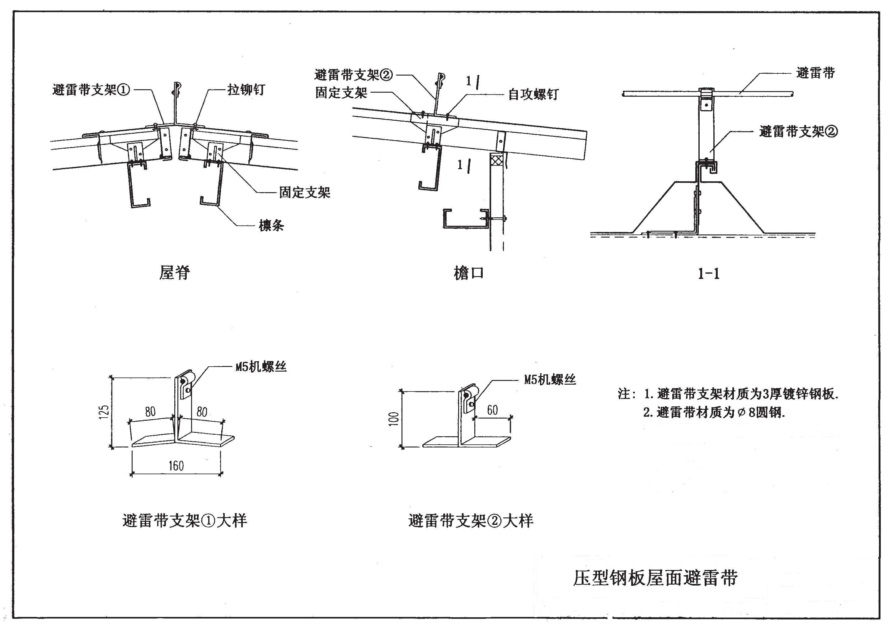 屋面防雷支架高度图片