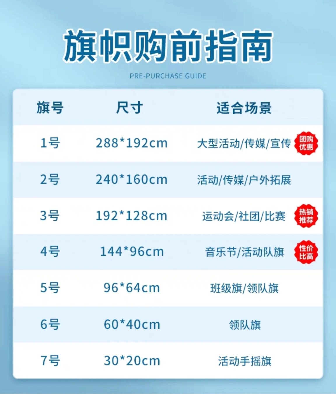 国旗布红旗旗号标准1号到7号 手持3号国旗布尺寸不用旗帜布,白色喷红