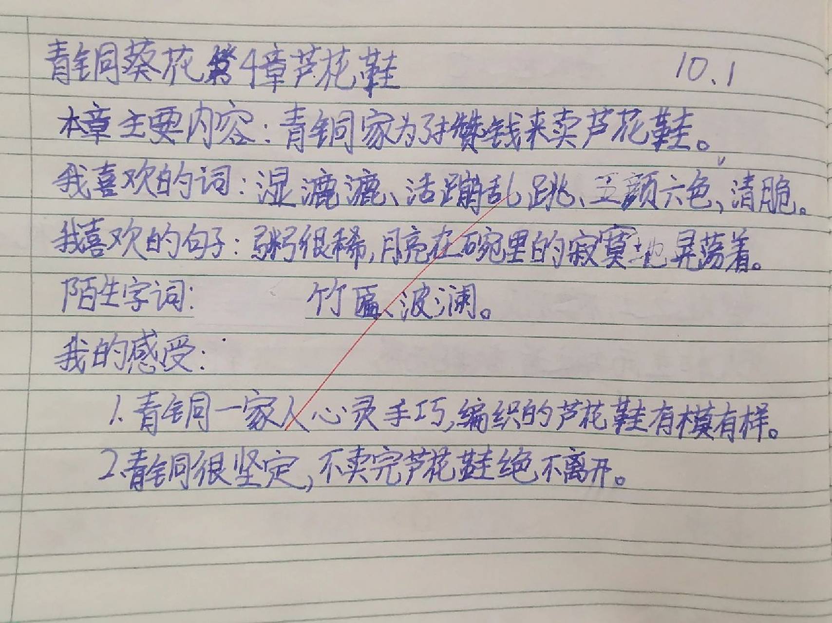 读书笔记《青铜葵花》第四章 芦花鞋      看到催更的留言了,赶紧更新