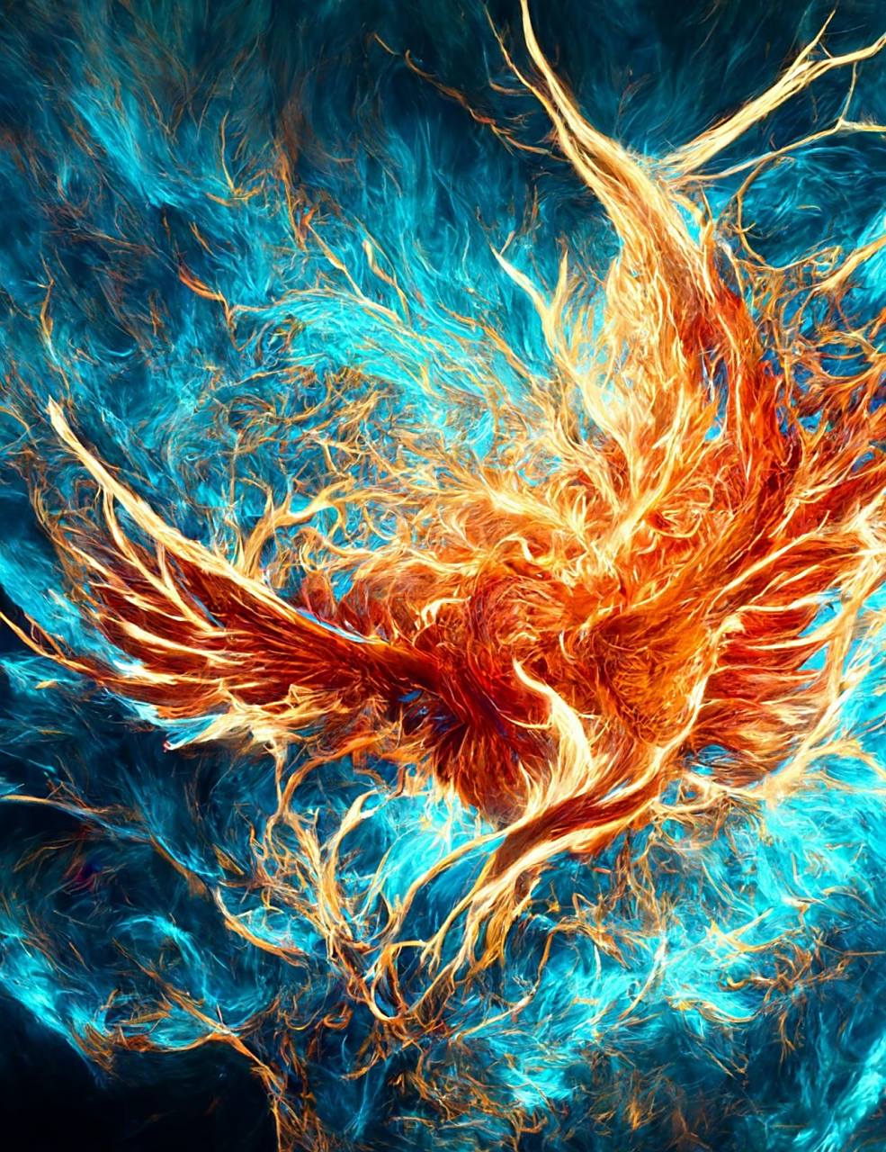 ai绘画|凤凰涅槃 浴火重生 凤凰涅槃,浴火重生,每五百年,垂死的凤凰