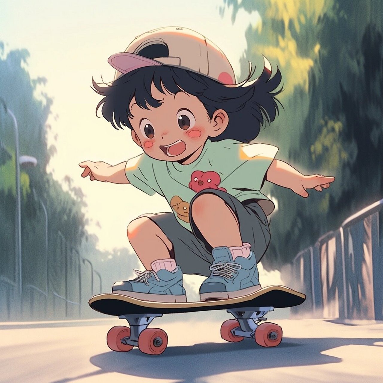 情侣头像|可爱的滑板车头像 #把生活拍成电影# #治愈系漫画# #笔记