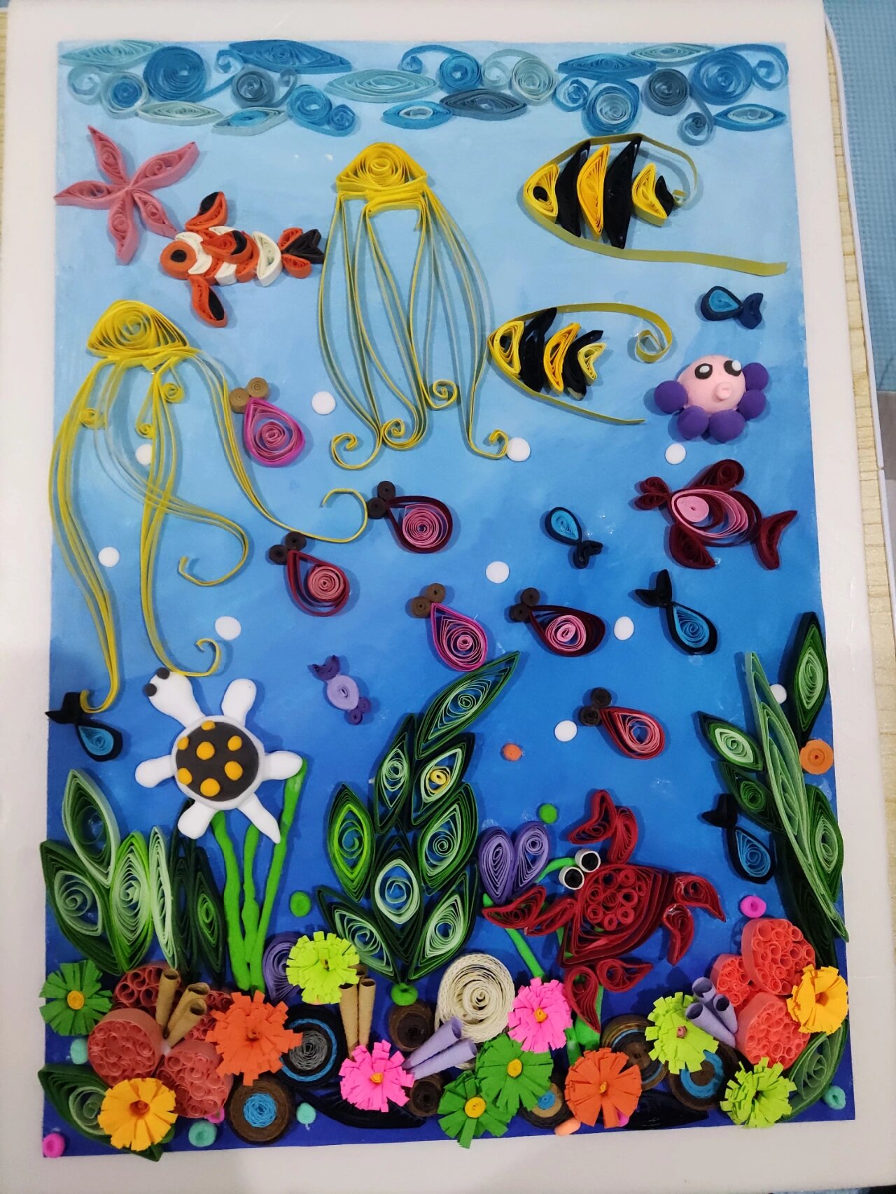 学前教育 衍纸画 海底世界