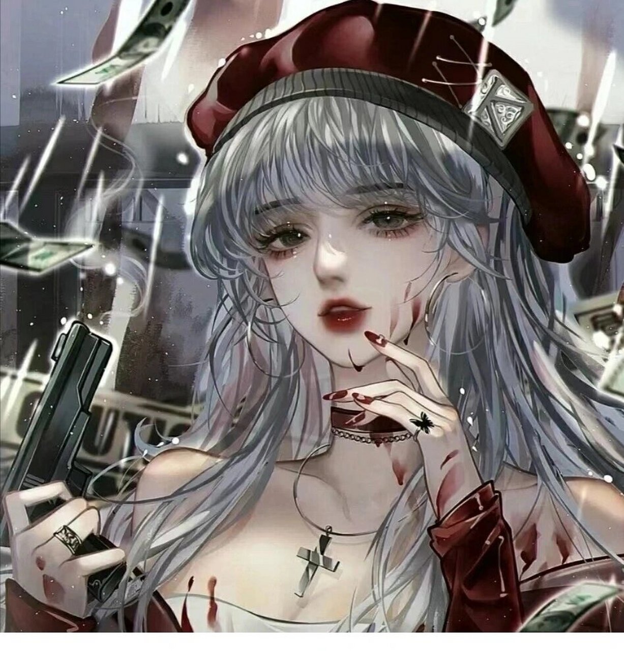 拽姐头像 后三张是动漫拽姐头像,前三张是真人的 礼貌拿图