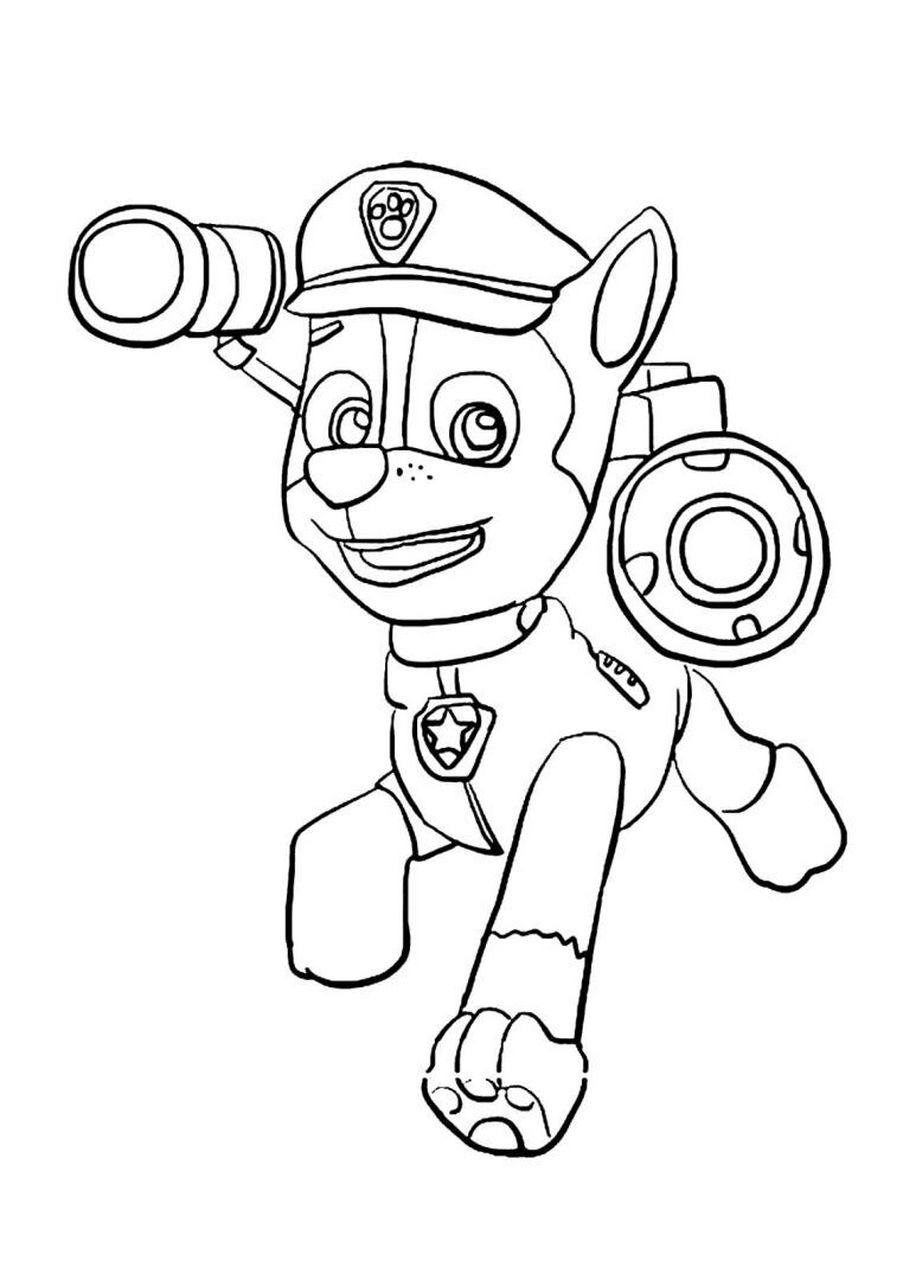 汪汪汪狗狗队涂色线稿可打印