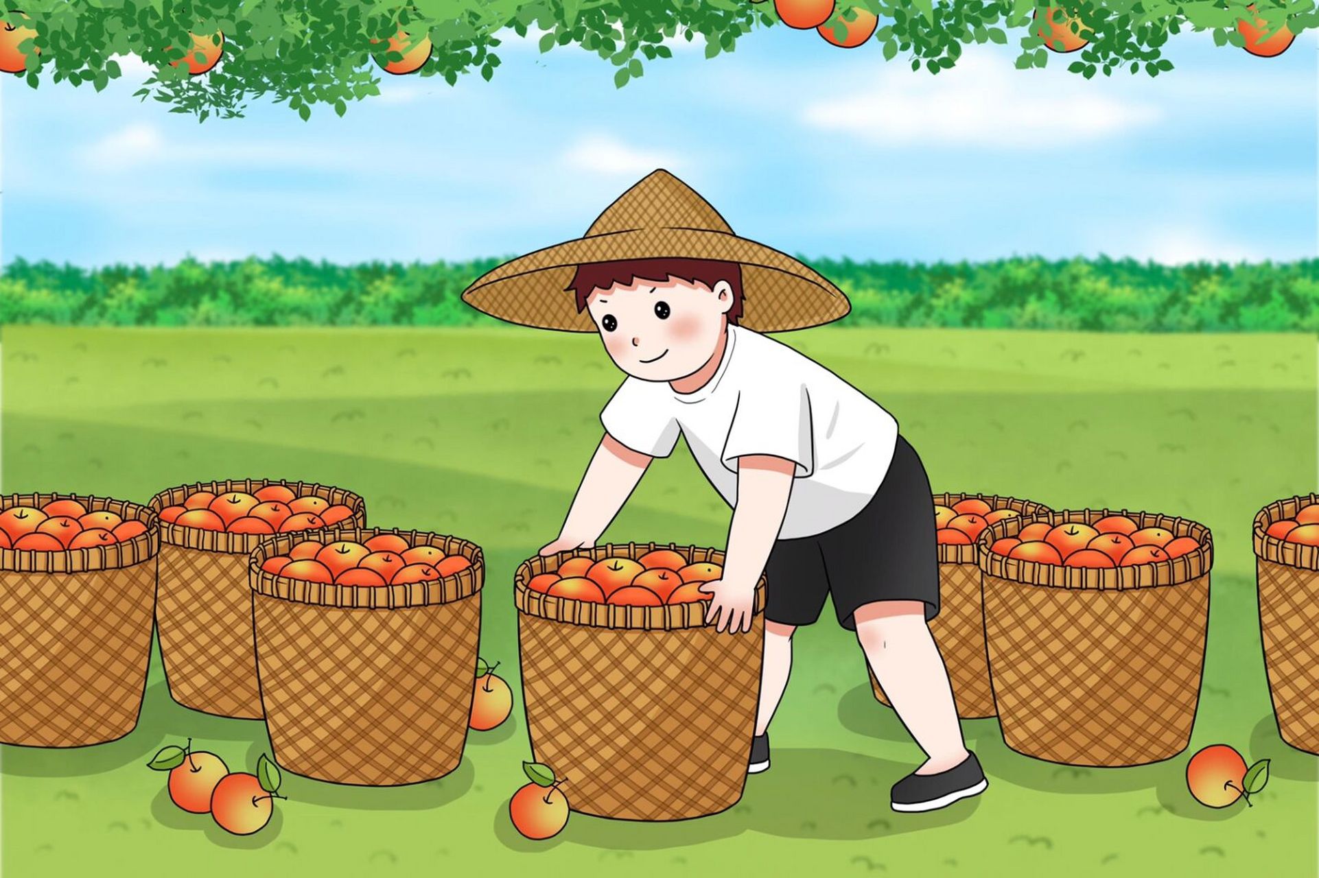 秋收插画|九月是丰收的季节 🍁秋天是收获的季节,是万物生长成熟的