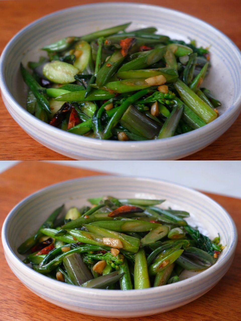 100道86|清炒红菜苔 92 	 食材:红菜苔 蒜头 干辣椒 	 92 	 做法