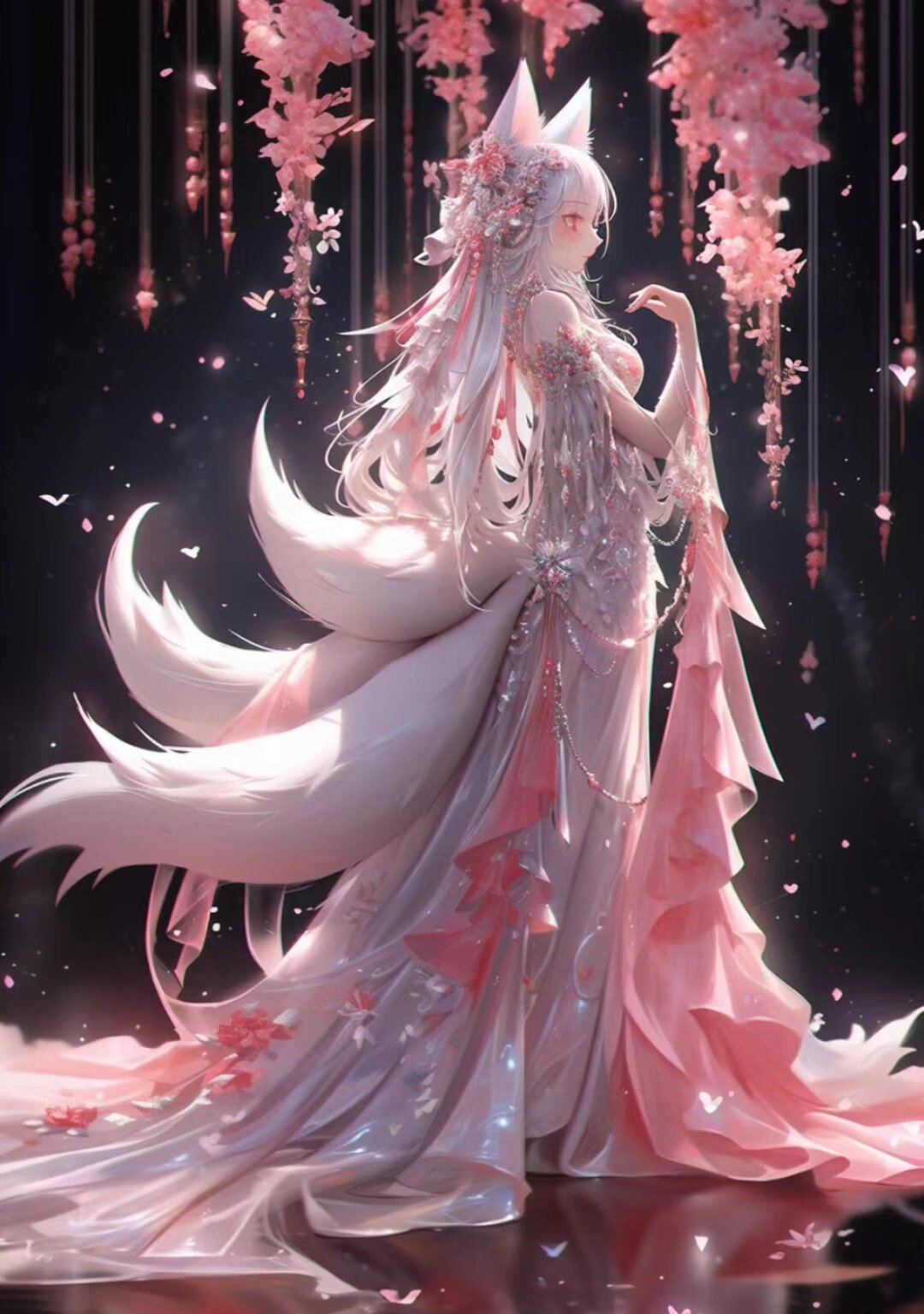 女生九尾狐头像动漫