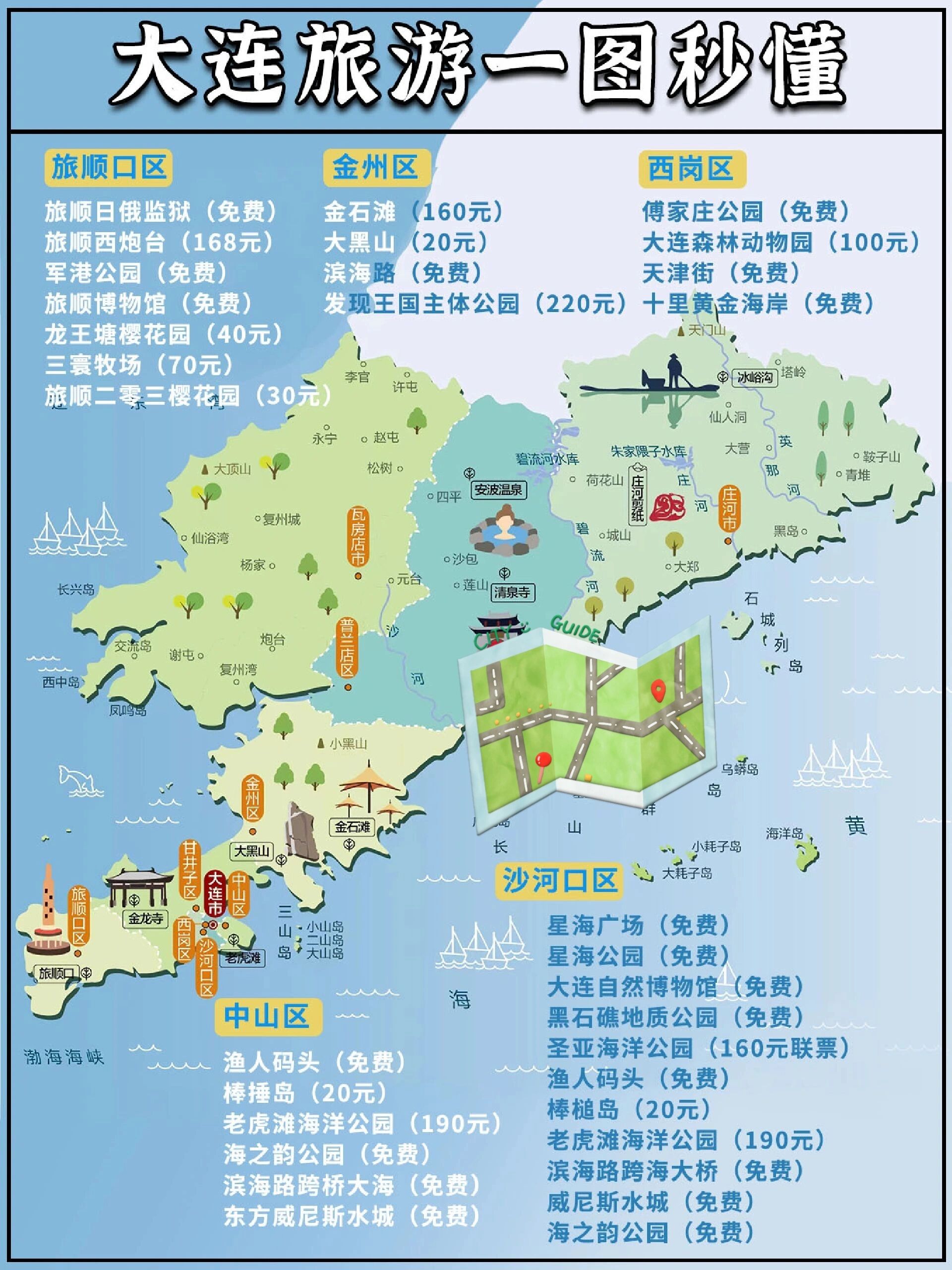 大连地图全图仔细放大图片