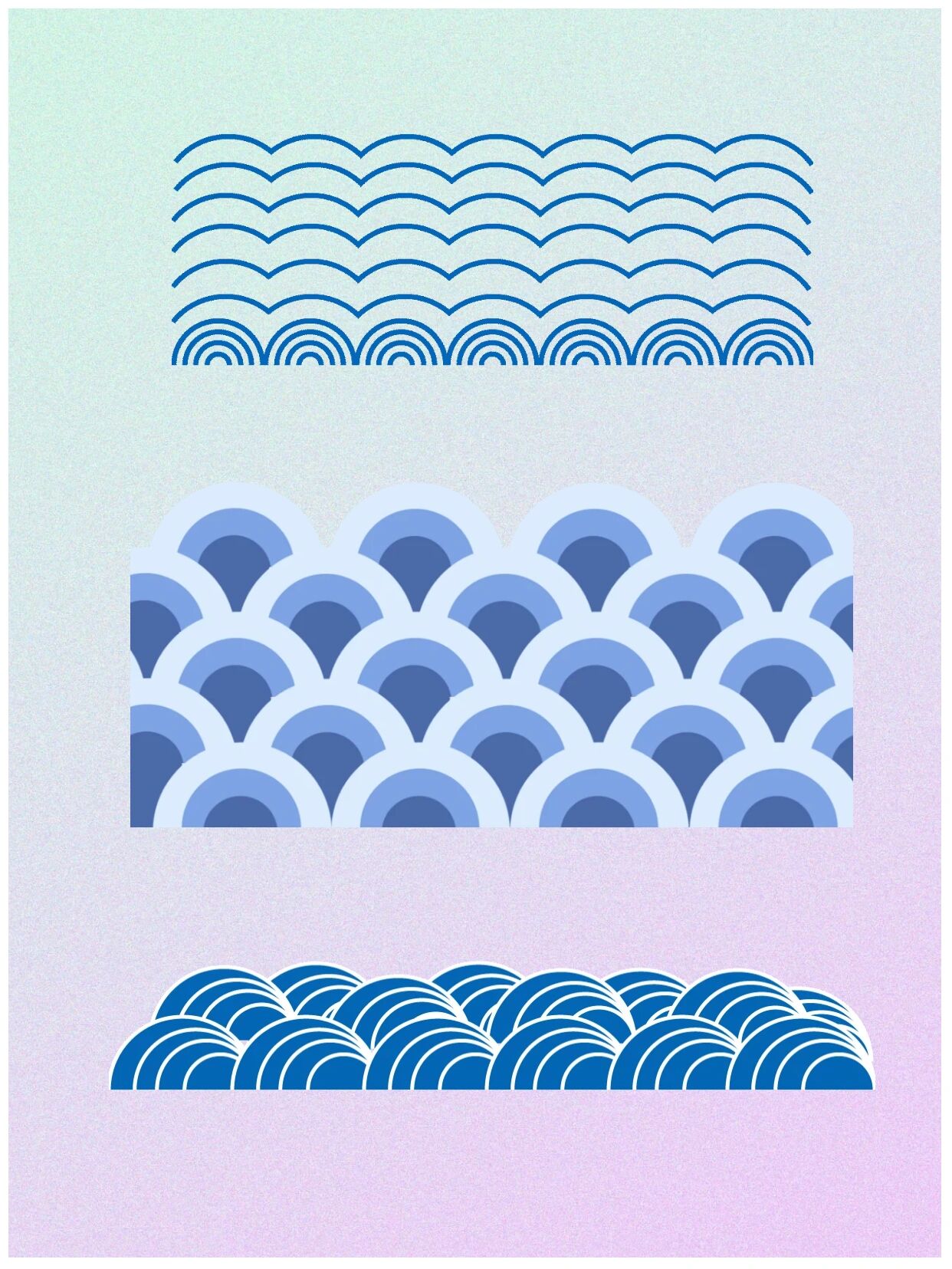 国潮海浪浪花纹样 |海浪纹png免扣素材